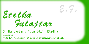 etelka fulajtar business card